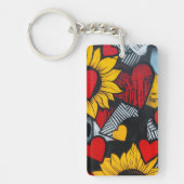 Sonnenblumen und Herz Schlüsselanhänger (Vorderseite)