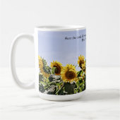 Sonnenblumen und Himmel mit Drehkreuz-Tasse-Cup Kaffeetasse (Links)