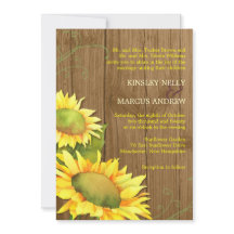 Sonnenblumen und Hochzeit von Holzkörnern