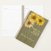 Sonnenblumen- und Holz-Hochzeitsplaner Planer (Anzeige)