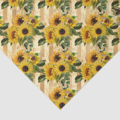 Sonnenblumen und Honigbienen Strip Seidenpapier (Detail)