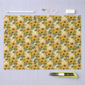 Sonnenblumen und Honigbienen Strip Seidenpapier (Handwerk)