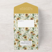 Sonnenblumen und Hummeln All In One Einladung (Außenbereich)