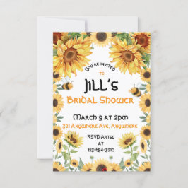 Sonnenblumen und Hummeln Einladung