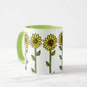 Sonnenblumen und Hummeln Tasse (Vorderseite Links)