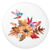 Sonnenblumen und Humming-Bird-Keramik Keramikknauf (Vorderseite)