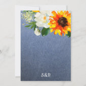 Sonnenblumen und Jean Ändern des Datums 2 Einladung (Rückseite)