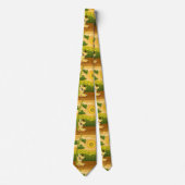 Sonnenblumen und Kawaii Bär Krawatte (Vorderseite)