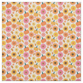 Sonnenblumen und Kürbis Herbstmuster Stoff (Muster)