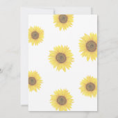 Sonnenblumen und Kürbisfallen Kinderdusche Einladu Einladung (Rückseite)