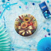 Sonnenblumen und Kürbiskugel, 7" Papierschale Pappteller (Party)