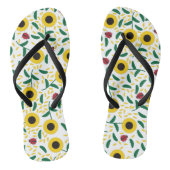 Sonnenblumen und Ladybugs Pattern Badesandalen (Fußbett)
