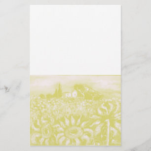 SONNENBLUMEN UND LÄNDER IN DER Toskana Briefpapier