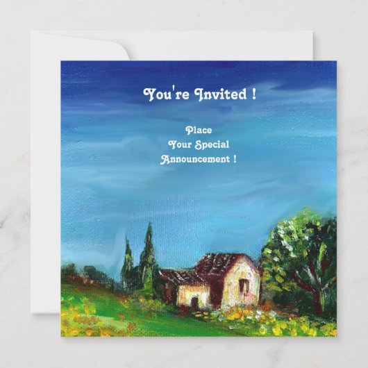 SONNENBLUMEN UND LÄNDER IN DER Toskana, Einladung (Rückseite)