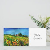 SONNENBLUMEN UND LÄNDER IN DER Toskana, Einladung (Stehend Vorderseite)