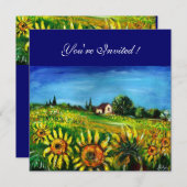 SONNENBLUMEN UND LÄNDER IN DER Toskana, Einladung (Vorne/Hinten)