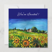 SONNENBLUMEN UND LÄNDER IN DER Toskana, Einladung (Vorderseite)