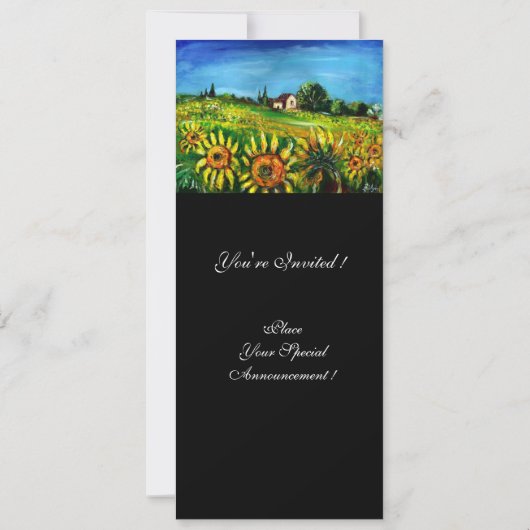 SONNENBLUMEN UND LÄNDER IN DER Toskana, Einladung (Rückseite)