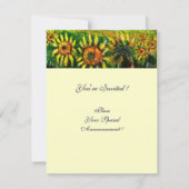 SONNENBLUMEN UND LÄNDER IN DER Toskana, Einladung (Rückseite)