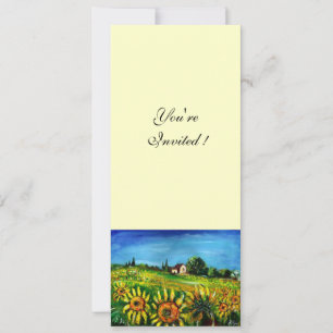SONNENBLUMEN UND LÄNDER IN DER Toskana, Einladung