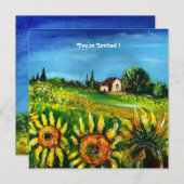 SONNENBLUMEN UND LÄNDER IN DER Toskana, Einladung (Vorne/Hinten)