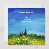 SONNENBLUMEN UND LÄNDER IN DER Toskana, Einladung (Rückseite)