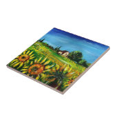 SONNENBLUMEN UND LÄNDER IN DER Toskana Fliese (Seite)