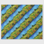 SONNENBLUMEN UND LÄNDER IN DER Toskana Geschenkpapier (Flach)