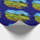 SONNENBLUMEN UND LÄNDER IN DER Toskana Geschenkpapier (Ecke)