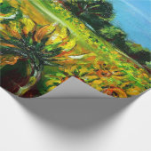 SONNENBLUMEN UND LÄNDER IN DER Toskana Geschenkpapier (Ecke)