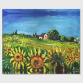 SONNENBLUMEN UND LÄNDER IN DER Toskana Geschenkpapier (Flach)