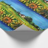 SONNENBLUMEN UND LÄNDER IN DER Toskana Geschenkpapier (Ecke)