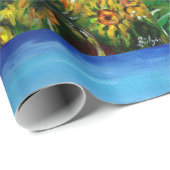 SONNENBLUMEN UND LÄNDER IN DER Toskana Geschenkpapier (Rolleneckpunkt)