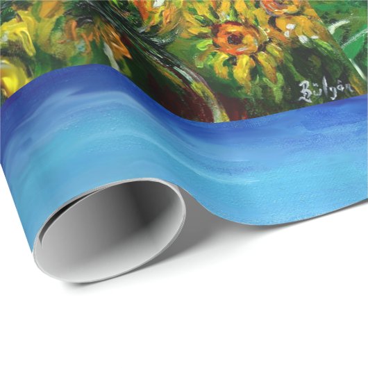 SONNENBLUMEN UND LÄNDER IN DER Toskana Geschenkpapier (Rolleneckpunkt)