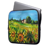 SONNENBLUMEN UND LÄNDER IN DER Toskana Laptopschutzhülle (Vorderseite Links)