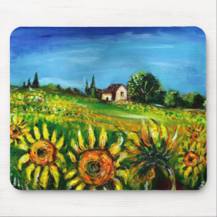 SONNENBLUMEN UND LÄNDER IN DER Toskana Mousepad