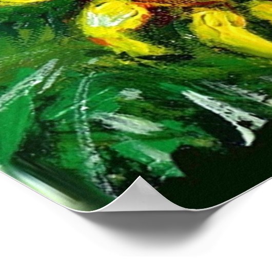 SONNENBLUMEN UND LÄNDER IN DER Toskana Poster (Ecke)