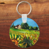 SONNENBLUMEN UND LÄNDER IN DER Toskana Schlüsselanhänger (Rückseite)