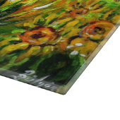 SONNENBLUMEN UND LÄNDER IN DER Toskana Schneidebrett (Ecke)