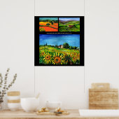 SONNENBLUMEN UND LÄNDER IN DER TUSKANISCHEN SAMMLU POSTER (Küche)