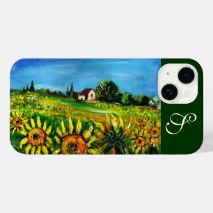 SONNENBLUMEN UND LANDSCHAFT IM MONOGRAMM DER Toska Case-Mate iPhone Hülle