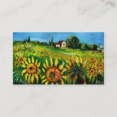 SONNENBLUMEN UND LANDSCHAFT IN DER Toskana, Monogr Visitenkarte (Rückseite)