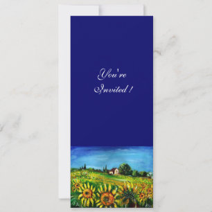 SONNENBLUMEN UND LANDSCHAFT IN TUSZIEN, EINLADUNG