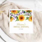 Sonnenblumen und Lavendel-Brautparty Serviette