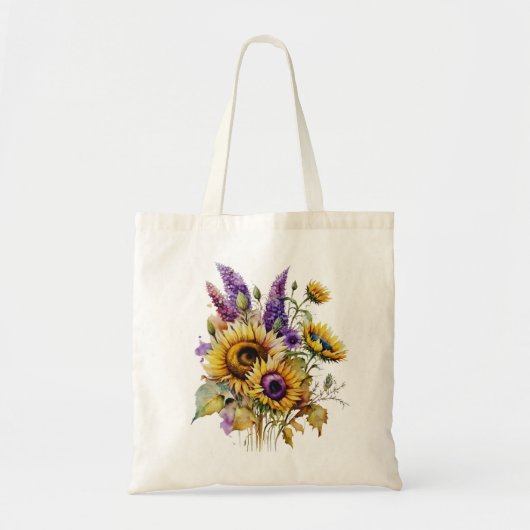 Sonnenblumen und Lavendel-Tasche Tragetasche (Vorne)