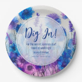 💍 Sonnenblumen und Lavender Elegance Pappteller (Vorderseite)