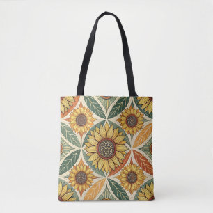 Sonnenblumen und Leaf Muster naturgetreu Inspiri Tasche