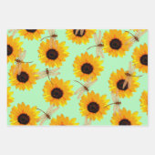 Sonnenblumen und Libellen, Geschenkpapier Set (Vorderseite 3)