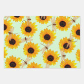Sonnenblumen und Libellen, Geschenkpapier Set (Vorderseite 2)
