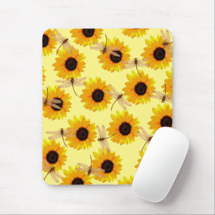 Sonnenblumen und Libellen, Mousepad